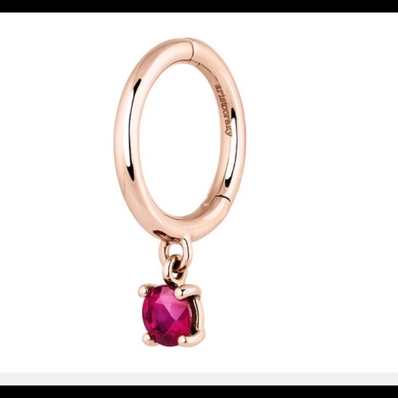 18K ROSE GOLD RUBY EARRINGS - Picture 2 of 2